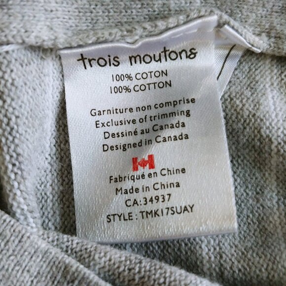 Trois Moutons Cotton Diamond Knit Footless Romper 9 Months - Picture 5 of 7